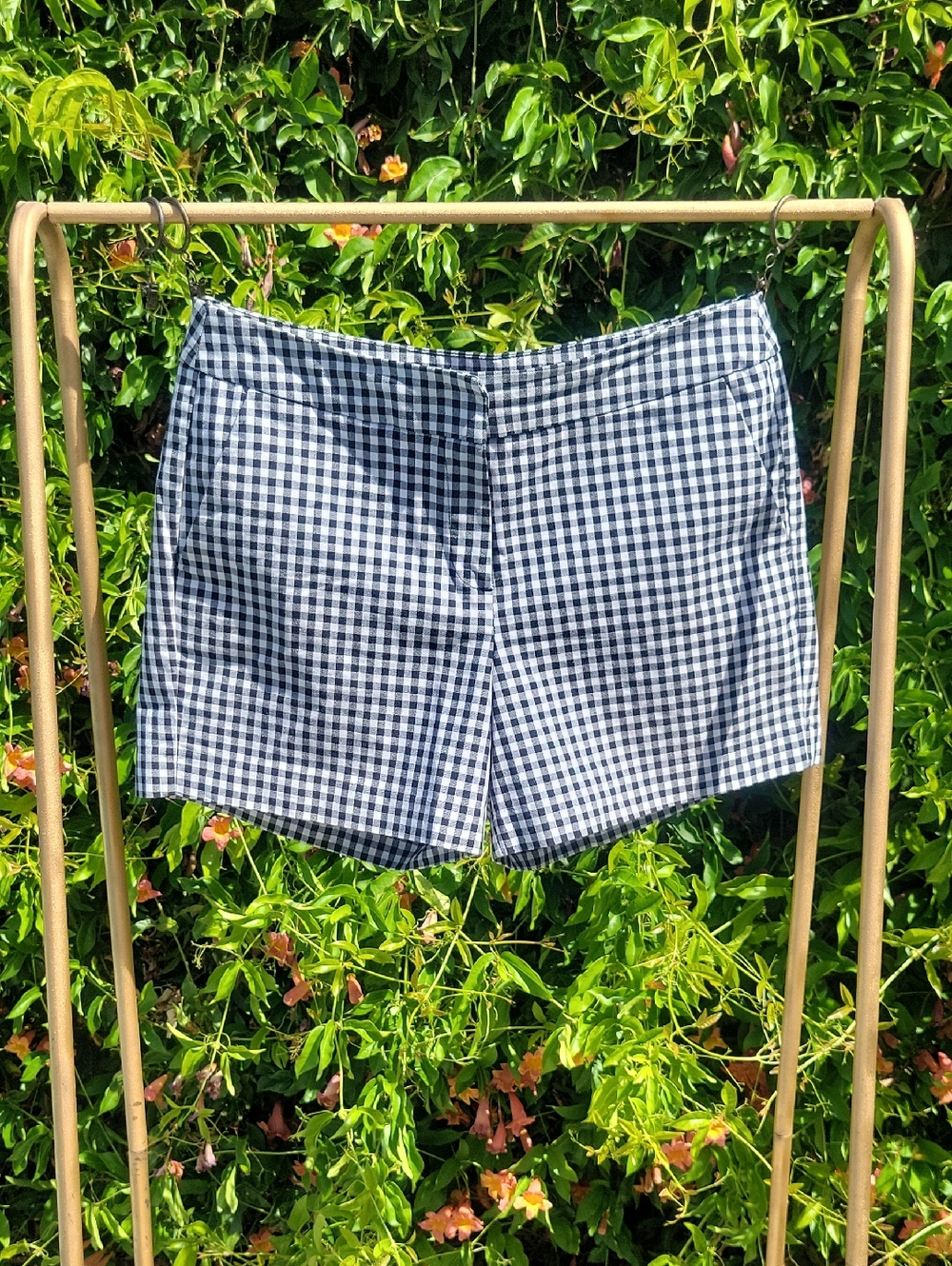 Black and White Gingham Shorts 10